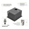 15 Inch Undermount Sink - 15'x17'x10' Undermount Stainless Steel Kitchen Sink 16 Gauge Single Bowl Kitchen Sink 10 Inch Deep Bar/Prep Sink Basin