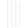 Wall Mounted Wine Rack for 12 Bottles 2 pcs White Iron
