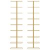 Wall-mounted Wine Rack for 9 Bottles 2 pcs Gold Iron