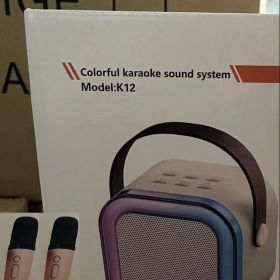 RGB Wireless Bluetooth Audio With Light Series (Option: Dual Microphone Blue)