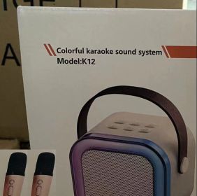 RGB Wireless Bluetooth Audio With Light Series (Option: Single Microphone Blue)