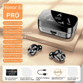 Wireless Bluetooth Plastic Headset In-ear Touch Running (Option: T16B Cool Black)