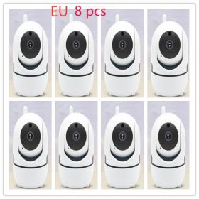 1080P Home Security Surveillance Auto Tracking Camera US EU UK Plug (Option: White-8PCS-EU)