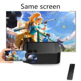 Home Office HD Mobile Wifi Wireless Projector (Option: Black-Same screen-AU)