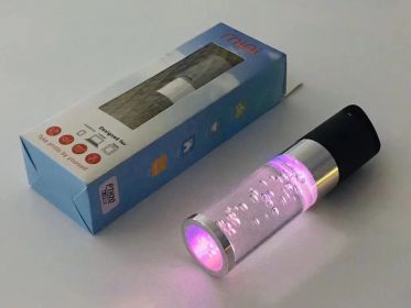 Bluetooth Speaker Portable Carry Cartoon Creative Colorful Crystal Light Bluetooth 5.0 Speaker (Color: Pink)