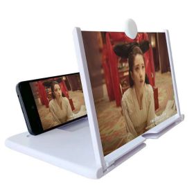 Acrylic Lens Mobile Phone Amplifier 3D Screen Hd Amplifier (Option: White-All models)