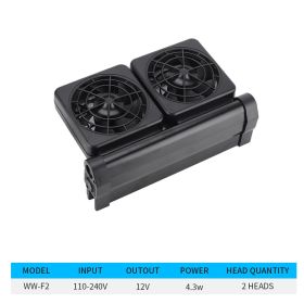 Fish Tank Cooling Fan Cooling Cooling Fan Aquarium Two-Speed Adjustment Wind Speed Grass Tank Shrimp Tank (Option: B-UK)