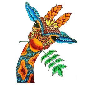 Wooden Puzzle Toy Children's Development Brain DIY Puzzle Three-dimensional Animal Puzzle (Option: Giraffe A3)