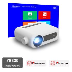 HD Mini Home Projector Led Home Theater Children's Gifts (Option: White-YG330-AU)