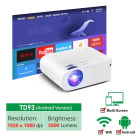 Home HD Wireless Portable Mobile Phone Projector (Option: Android version-US)