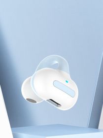 Bluetooth Headset Earphones Ear-to-ear Clip (Option: Blue-USB)