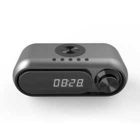 Bedside Wireless Charging Audio LED Alarm Clock (Option: Grey 10W-USB)