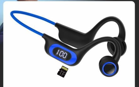 Bluetooth Earphone Card Digital Display Earhook Sports Earphones With Extended Battery Life (Option: G3 Black Blue)