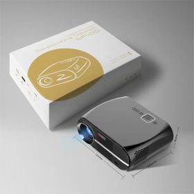 Hot-selling GP100 Mini Projector Home Office Business (Option: Black-US)