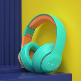New Headset Wireless Bluetooth Headset (Option: Blue Orange)