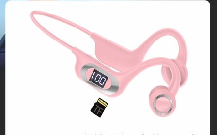 Bluetooth Earphone Card Digital Display Earhook Sports Earphones With Extended Battery Life (Option: G5 Pink)