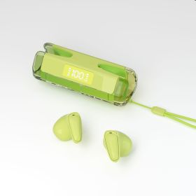 Sports Earphone Cellphone Universal Low Latency In-ear Digital Display Translucent Bluetooth Headset (Option: Fresh Green)