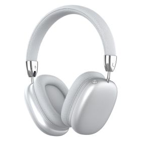 Headset Wireless Bluetooth Headset Large Bag Ear Folding Sports (Color: White)