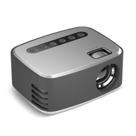 New T20 Mini Projector Home High-definition Portable Projection (Option: Silver BlackMultimedia Editio-AU)
