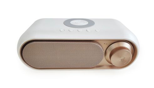 Bedside Wireless Charging Audio LED Alarm Clock (Option: White10W-USB)