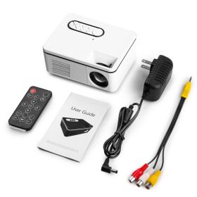 Mini Home Projector Portable LED HD Manufacturer (Option: White-AU)