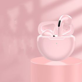 Pro6 Bluetooth Headset Wireless Binaural (Color: Pink)