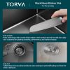 Gloss Black Ceramic Coating with NanoTek Undermount Kitchen Sink;  16 Gauge T-304 Stainless Steel Single Bowl Wet Bar or Prep Sink