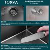 Gloss Black Ceramic Coating with NanoTek Undermount Kitchen Sink;  16 Gauge T-304 Stainless Steel Single Bowl Wet Bar or Prep Sink