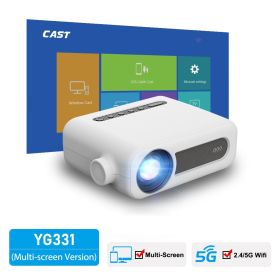 HD Mini Home Projector Led Home Theater Children's Gifts (Option: White-YG331-US)