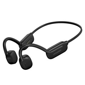 Ipx8 Level Waterproof Swimming Comes With 32G Memory True Wireless Bone Conduction Headset (Color: Black)