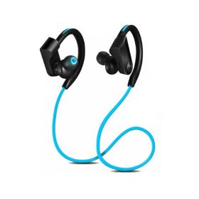 Wireless Neck Mounted Bluetooth Earphones (Color: Blue)