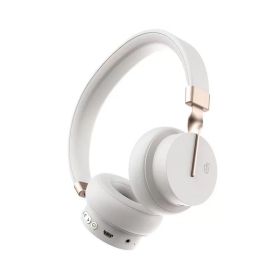 Simple Solid Color Headworn Bluetooth Phone (Color: White)