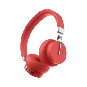 Simple Solid Color Headworn Bluetooth Phone (Color: Red)