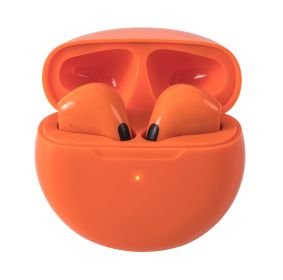 True Wireless Bluetooth Headset J6 Gaming Touch Noise (Option: Pro6 Orange-Bag Packaging)