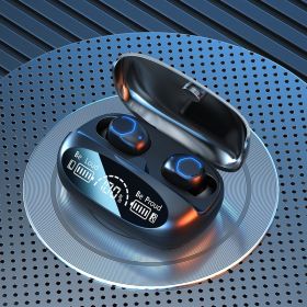 TWS Large Capacity Wireless Touch Digital Display Bluetooth Headset (Option: M22 Black)