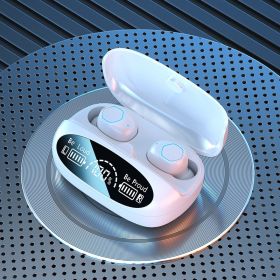 TWS Large Capacity Wireless Touch Digital Display Bluetooth Headset (Option: M22 White)