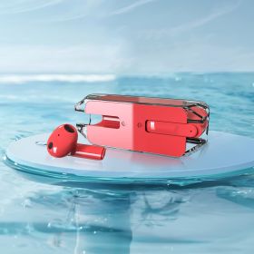 Wireless Bluetooth Headset 53 Ultra-long Life Battery (Option: Red-Bare Metal)