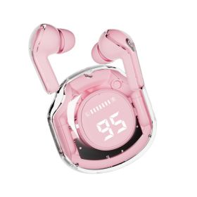 Ultra-long Life Battery Large Power Digital Display Wireless Bluetooth Headset (Option: Pink-Bare Metal)